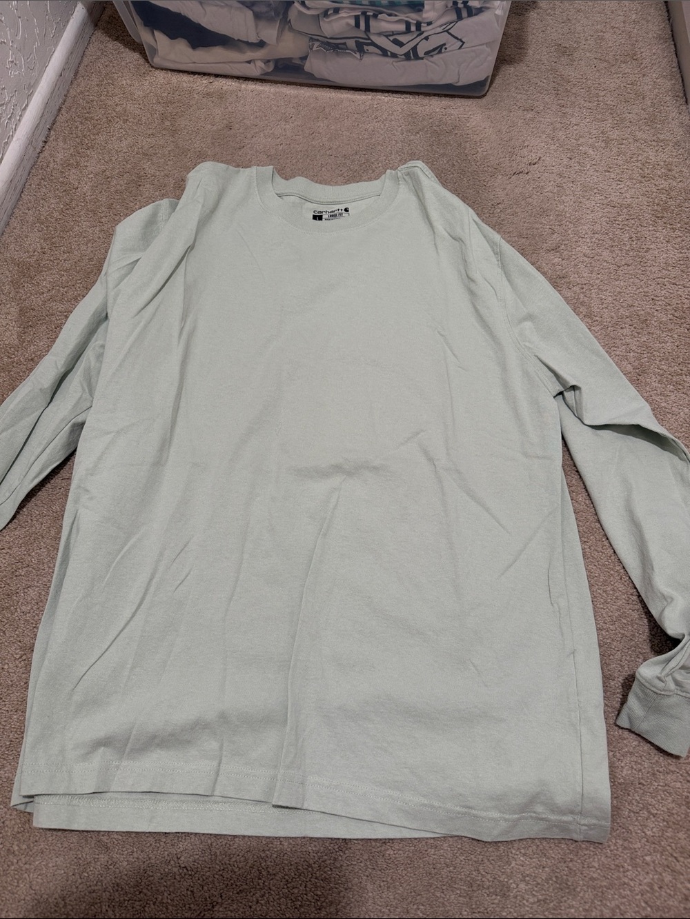 Carhartt Long-Sleeve Crew Neck Shirt - Mint Green
